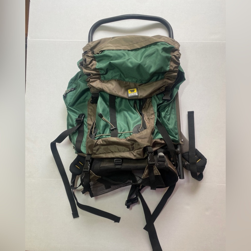 Mountainsmith Vintage Green and Brown Hiking Backpack with External Frame